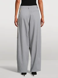 Phebe Wide-Leg Pants With Wallet Chain