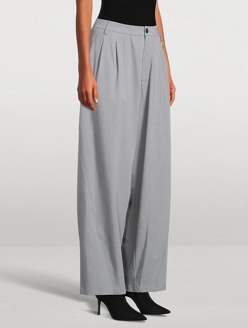 Phebe Wide-Leg Pants With Wallet Chain