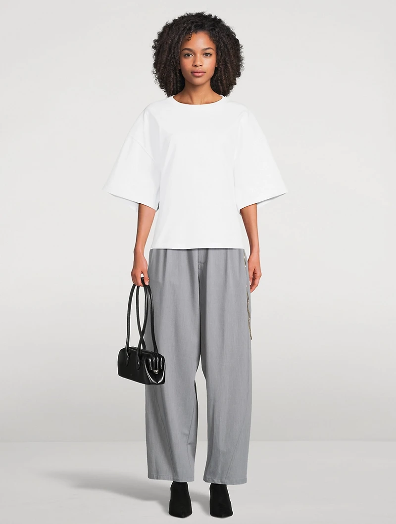 Phebe Wide-Leg Pants With Wallet Chain