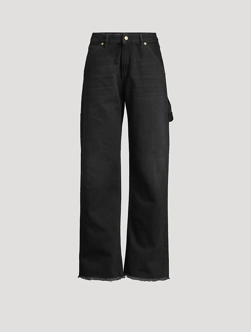 Lara Relaxed-Fit Wide-Leg Carpenter Jeans