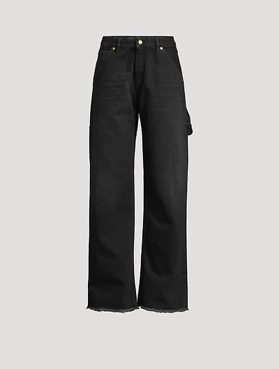 Lara Relaxed-Fit Wide-Leg Carpenter Jeans