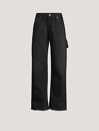 Lara Relaxed-Fit Wide-Leg Carpenter Jeans