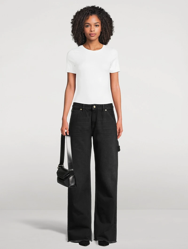 Lara Relaxed-Fit Wide-Leg Carpenter Jeans