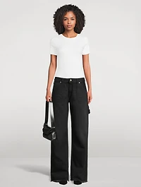 Lara Relaxed-Fit Wide-Leg Carpenter Jeans