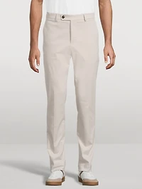 Stretch Cotton Slim-Fit Pants