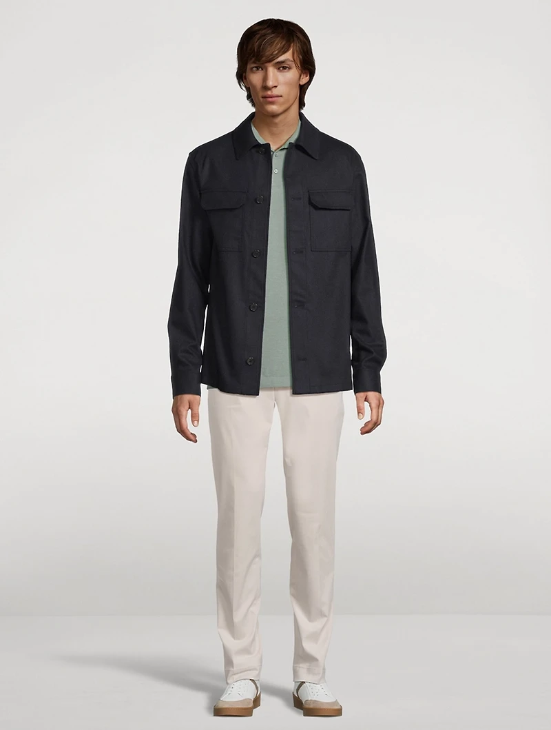 Stretch Cotton Slim-Fit Pants
