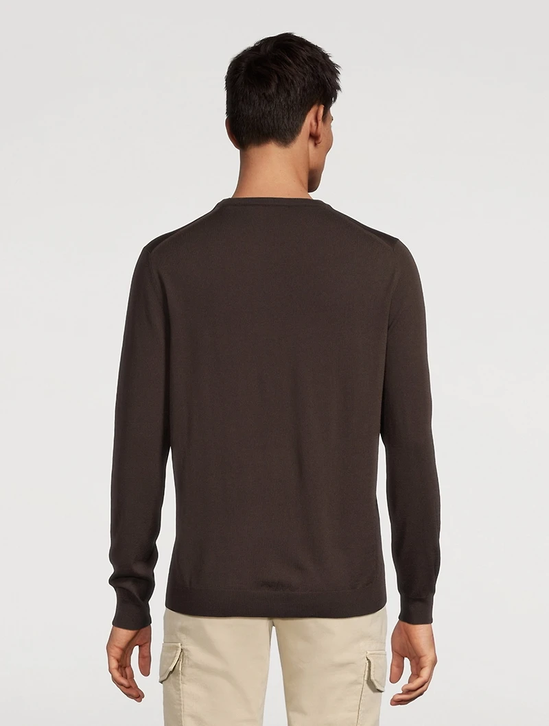 Wool-Blend Roundneck Sweater