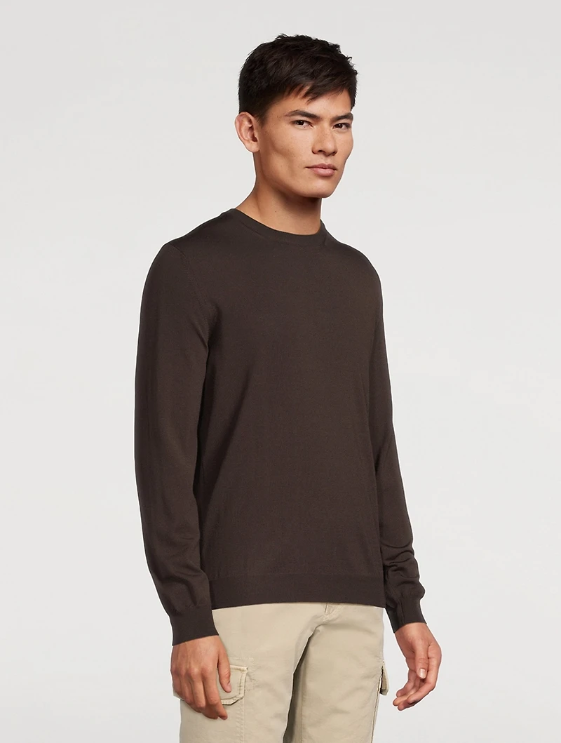 Wool-Blend Roundneck Sweater