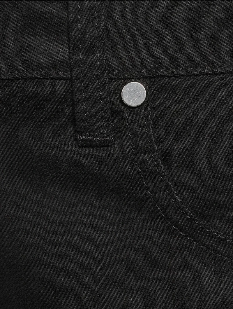 Zipper-Trimmed Straight-Leg Carpenter Jeans