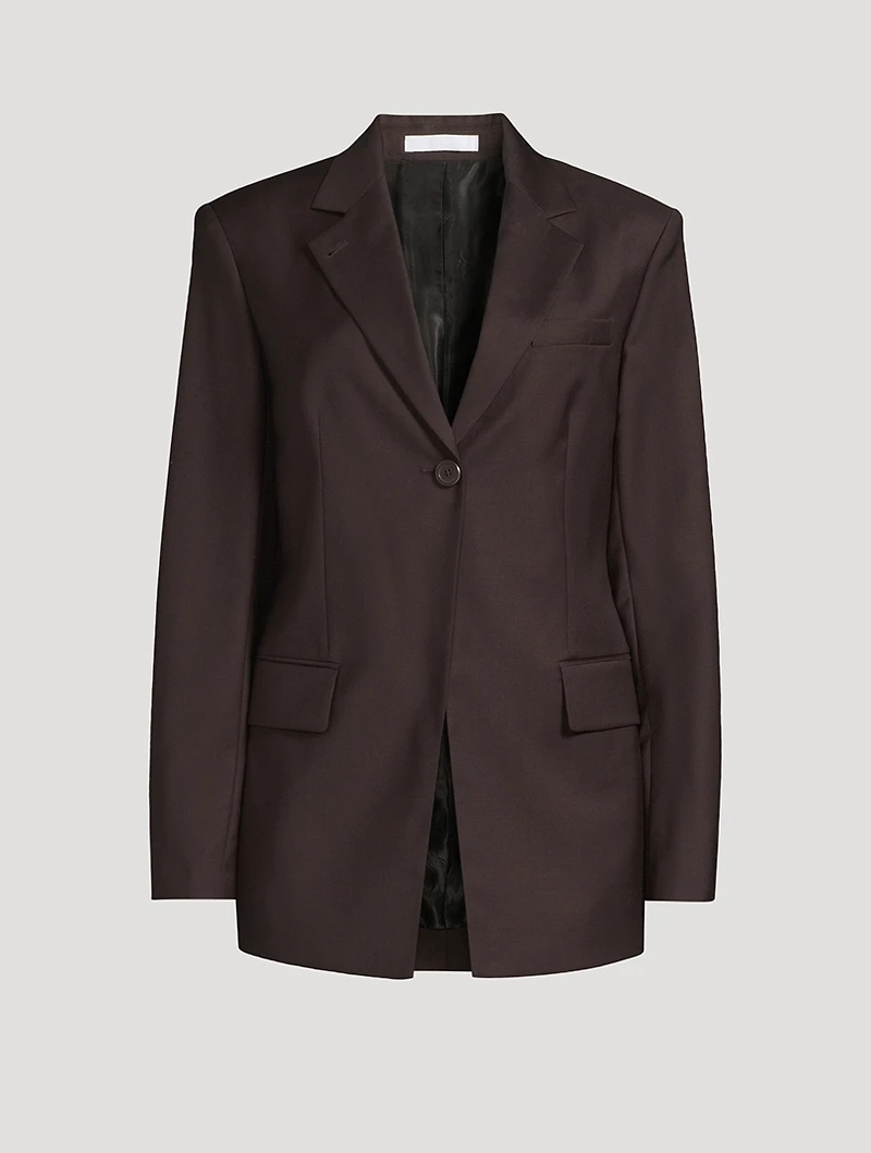 Cutaway Wool Blazer