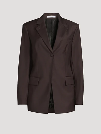 Cutaway Wool Blazer