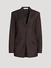 Cutaway Wool Blazer