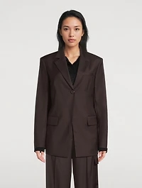 Cutaway Wool Blazer
