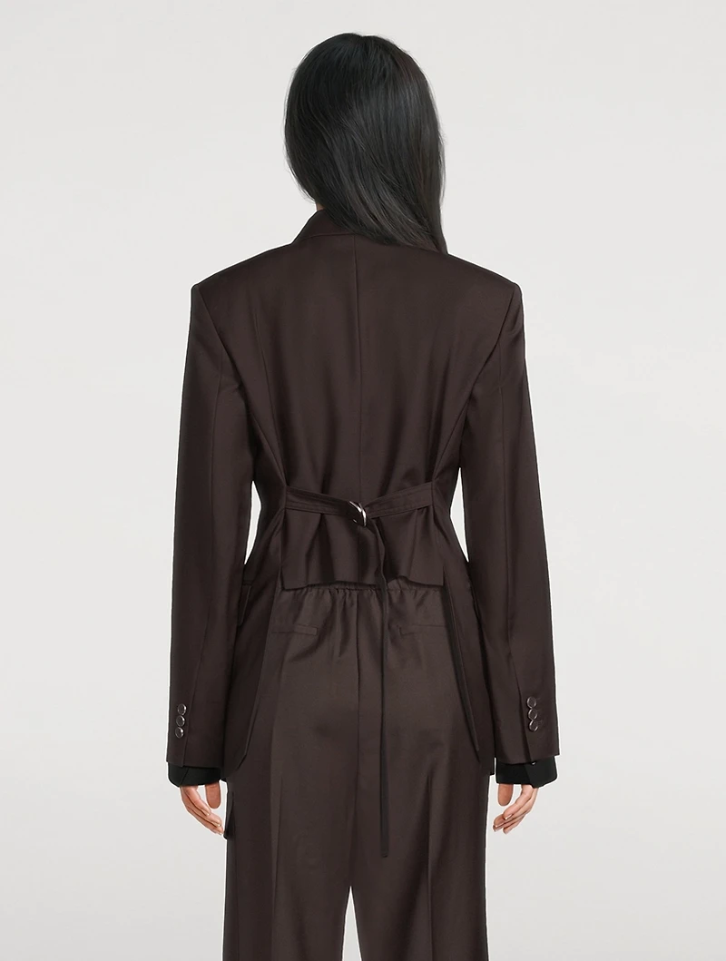 Cutaway Wool Blazer