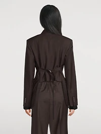 Cutaway Wool Blazer