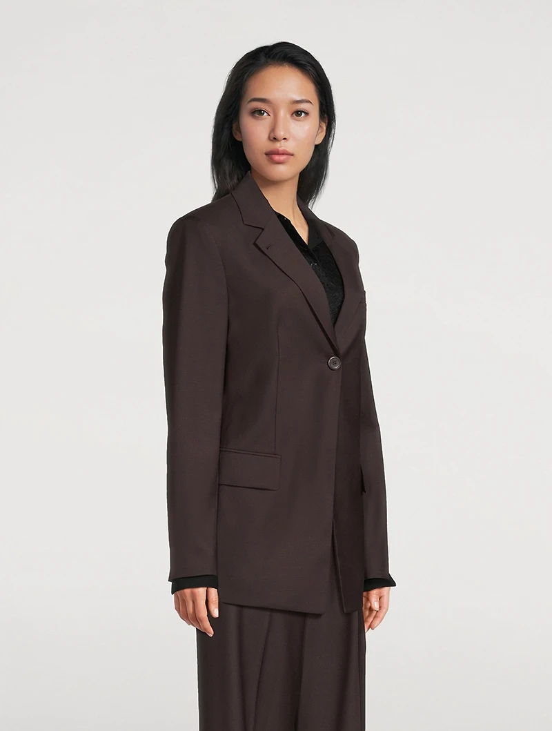 Cutaway Wool Blazer