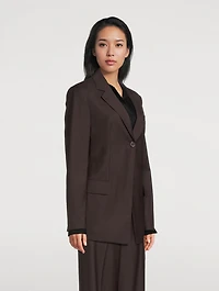 Cutaway Wool Blazer
