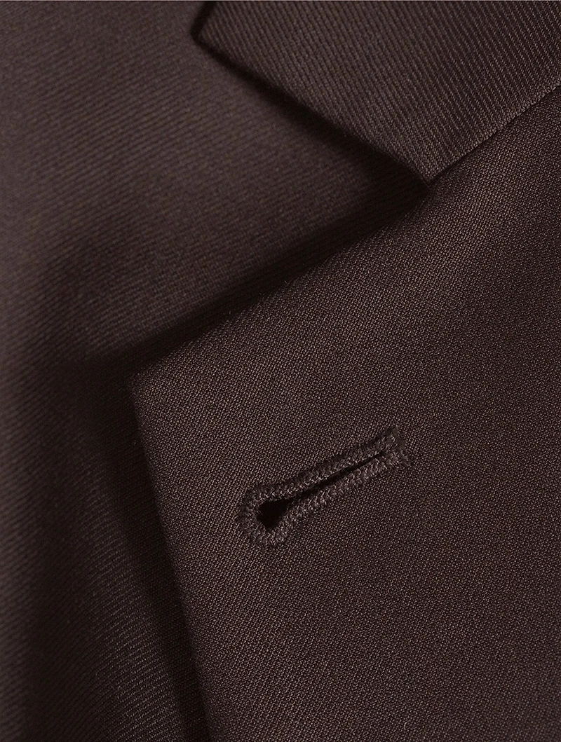 Cutaway Wool Blazer