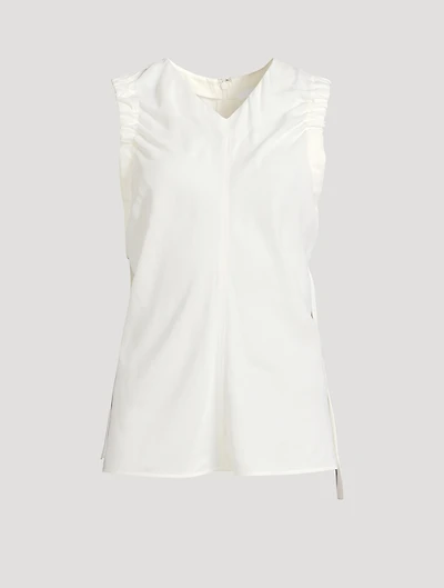 Ruched-Armhole Blouse