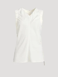 Ruched-Armhole Blouse