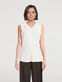 Ruched-Armhole Blouse