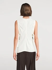 Ruched-Armhole Blouse