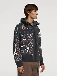 Floral Jacquard Knit Blouson Jacket