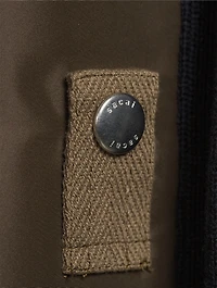 Nylon Twill And Knit Blouson Jacket