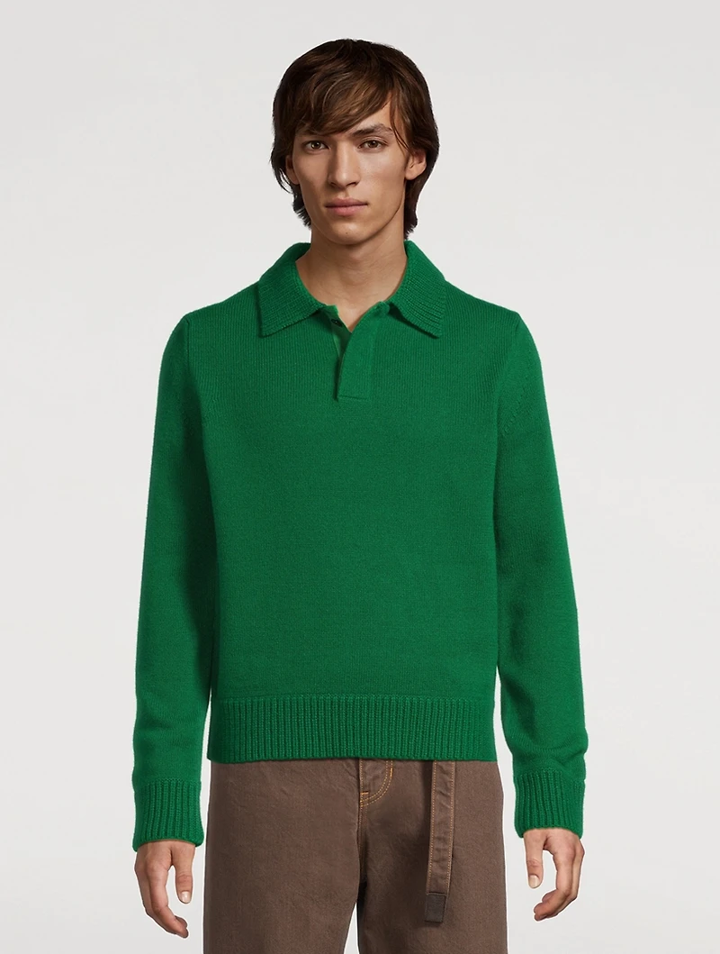 Wool Polo Sweater