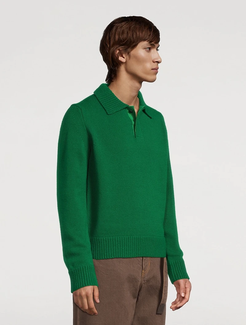 Wool Polo Sweater