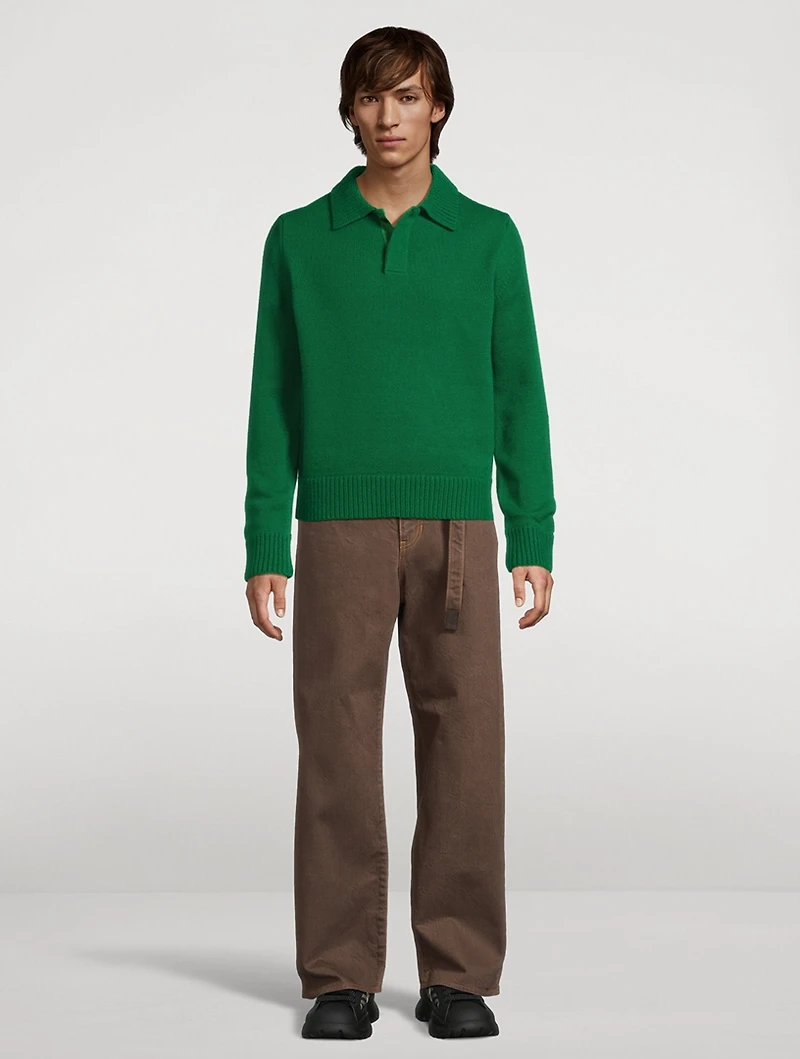 Wool Polo Sweater