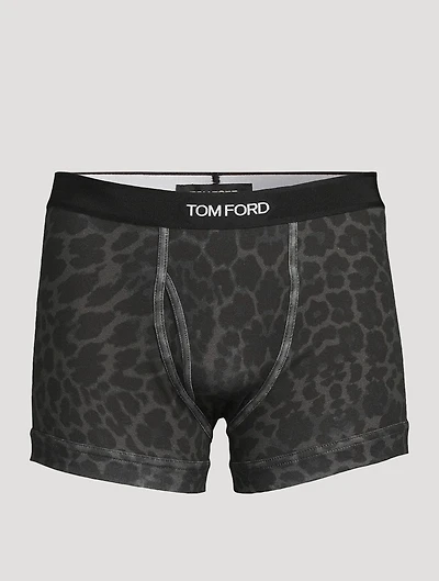Cotton Stretch Jersey Boxer Briefs Animal Print