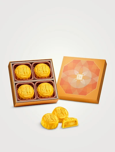 The Peninsula Mini Mango Pudding Flavoured Mooncake Four-Piece Set