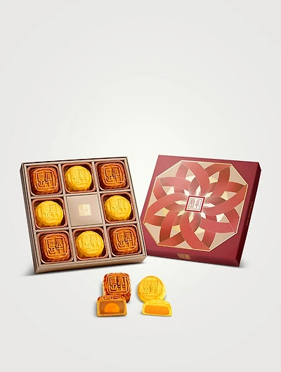 The Peninsula Mini Egg Custard And White Lotus Seed Paste Mooncake Eight-Piece Set