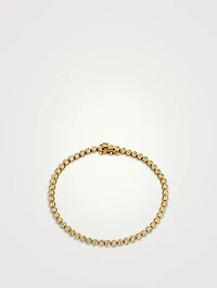 14K Gold Bezel Tennis Bracelet With Diamonds