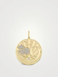 14K Gold Cloud 9 Coin Charm