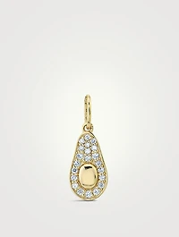 14K Gold Avocado Charm With Diamonds