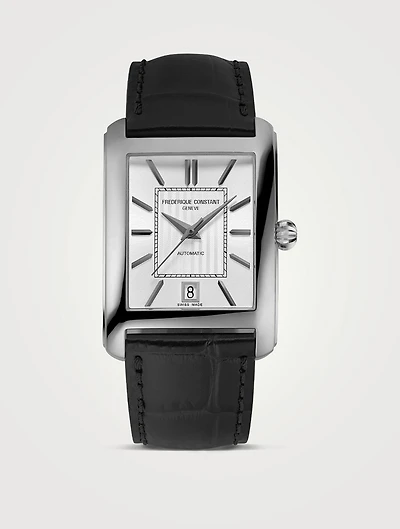 Classics Carrée Leather Strap Watch