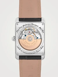Classics Carrée Leather Strap Watch