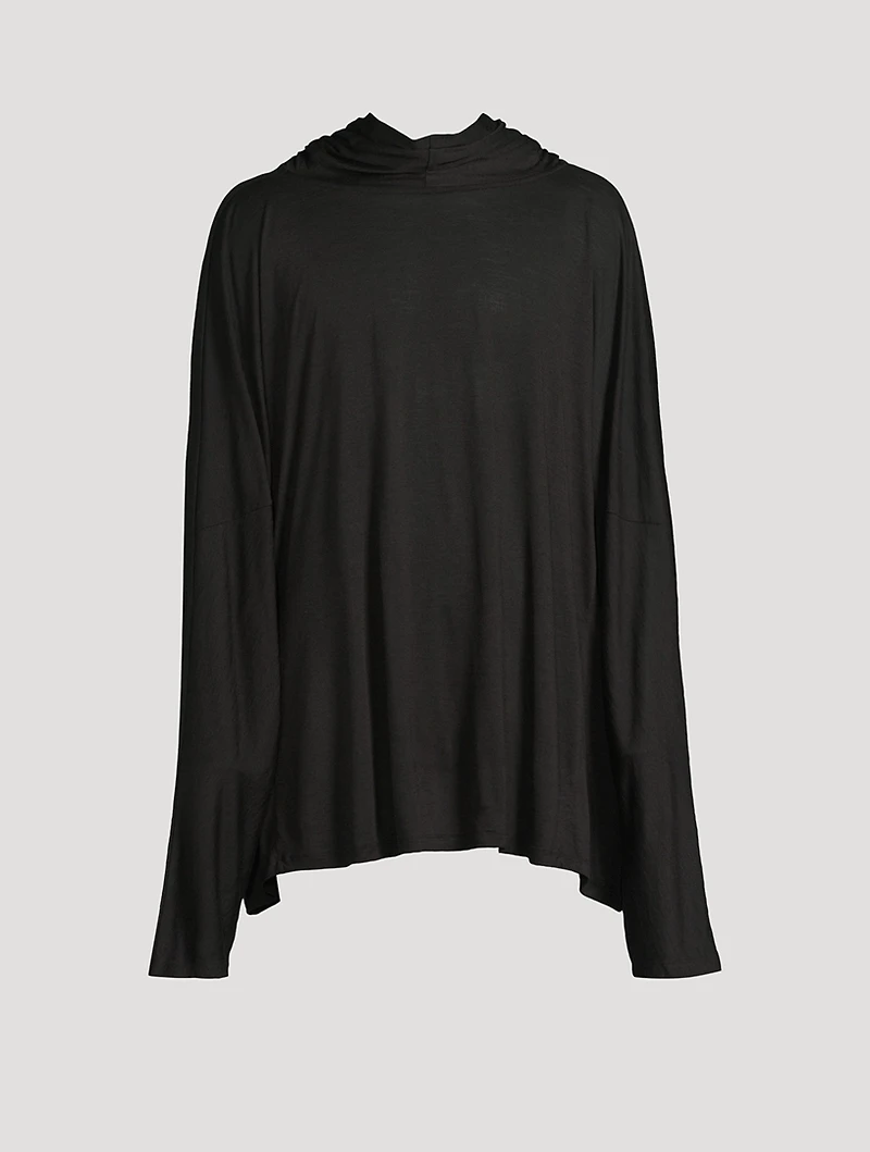 Silk And Wool Jersey Hooded Tunic