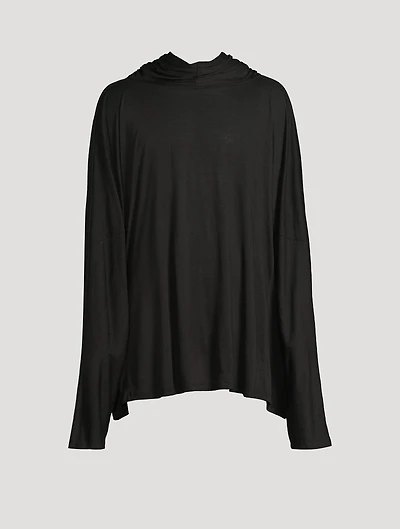 Silk And Wool Jersey Hooded Tunic