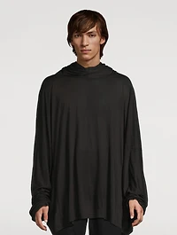 Silk And Wool Jersey Hooded Tunic