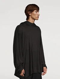 Silk And Wool Jersey Hooded Tunic