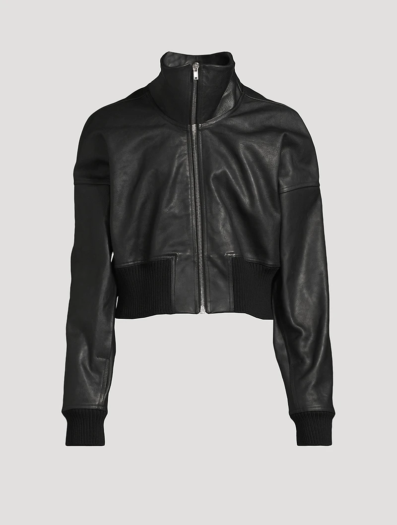 Dracucollar Washed Leather Jacket