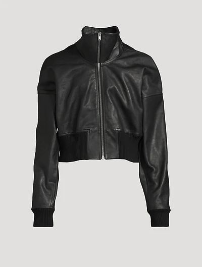 Dracucollar Washed Leather Jacket