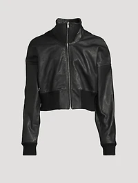 Dracucollar Washed Leather Jacket