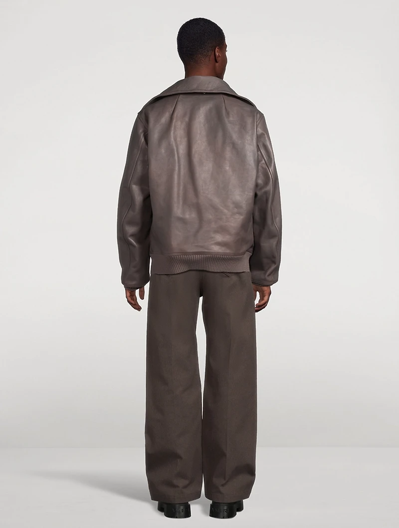 Blixa Dracucollar Washed Leather Jacket