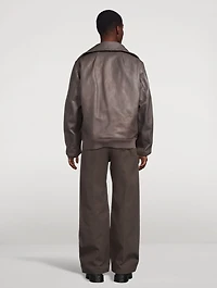 Blixa Dracucollar Washed Leather Jacket