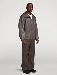 Blixa Dracucollar Washed Leather Jacket