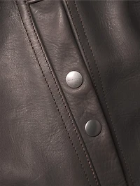 Blixa Dracucollar Washed Leather Jacket